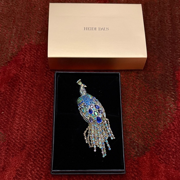 Heidi Daus Jewelry - Heidi Daus Vibrant Crystal Peacock Pin
